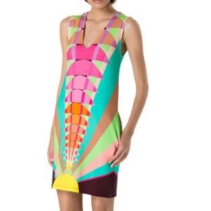 Mara Hoffman Ponte Shift Dress in Beams Yellow